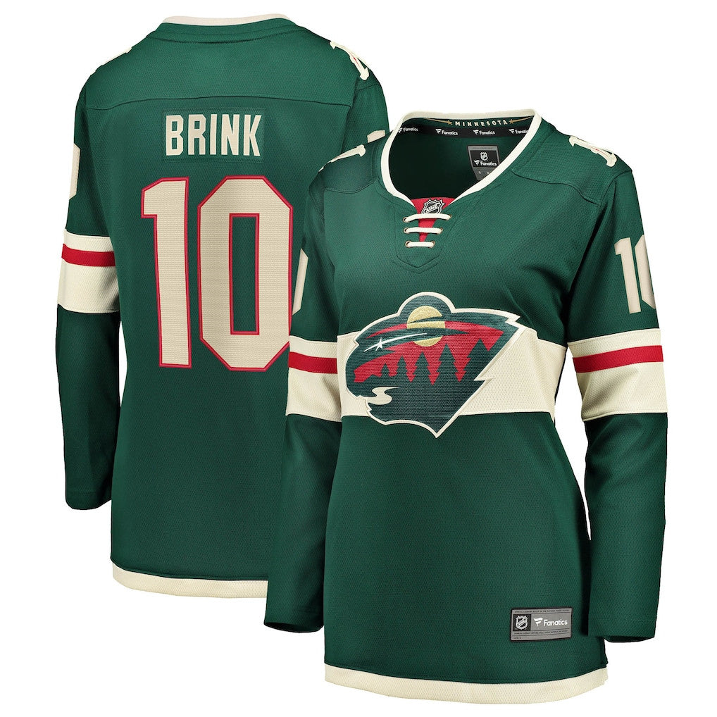 Bobby Brink 10 Minnesota Wild Women's Home Breakaway Jersey - Green