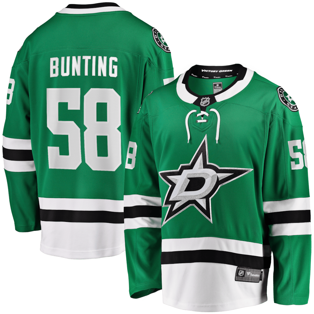Michael Bunting 58 Dallas Stars Home Breakaway Men Jersey - Kelly Green