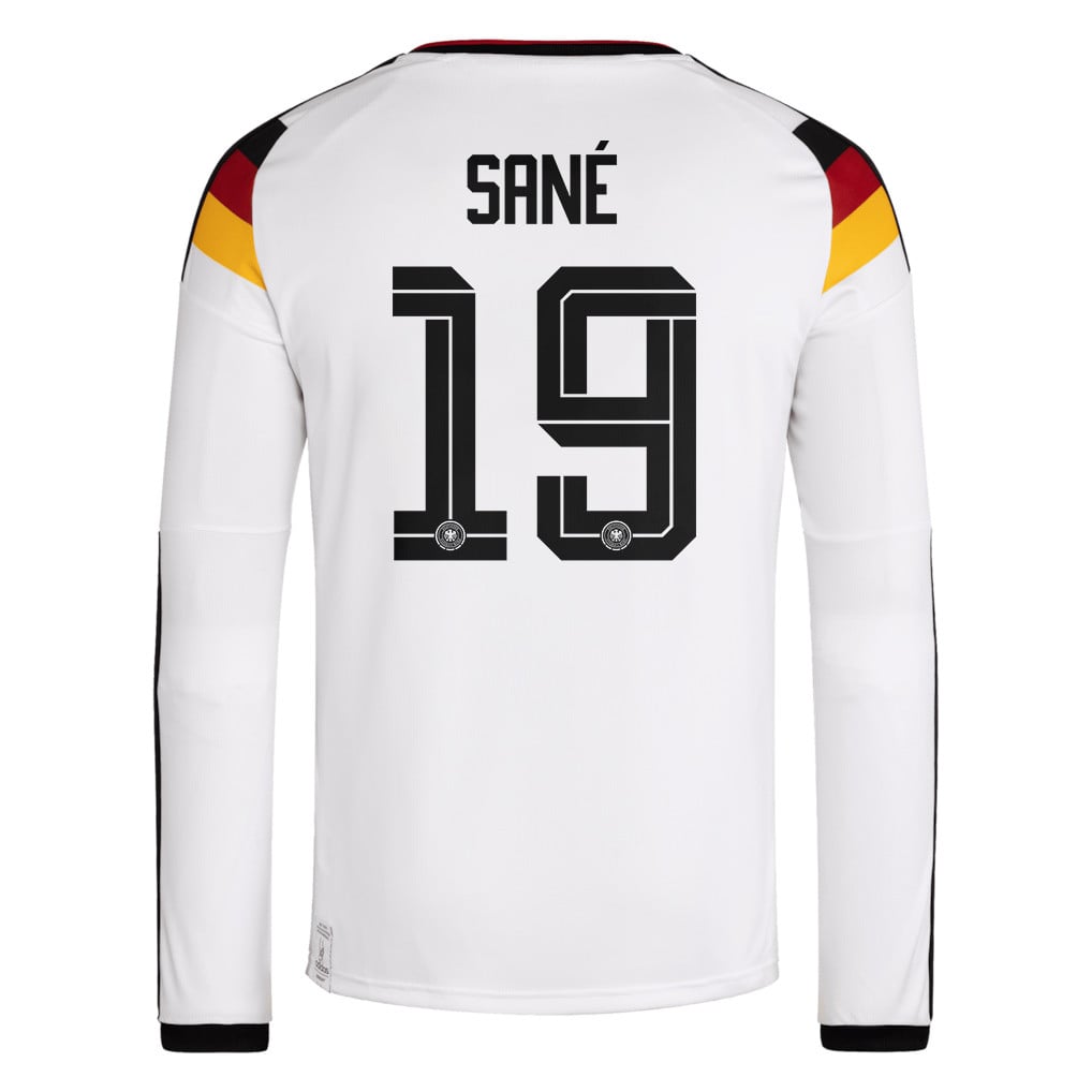 Leroy Sané 19 Germany National Team 2026 Home Long Sleeve Jersey - White