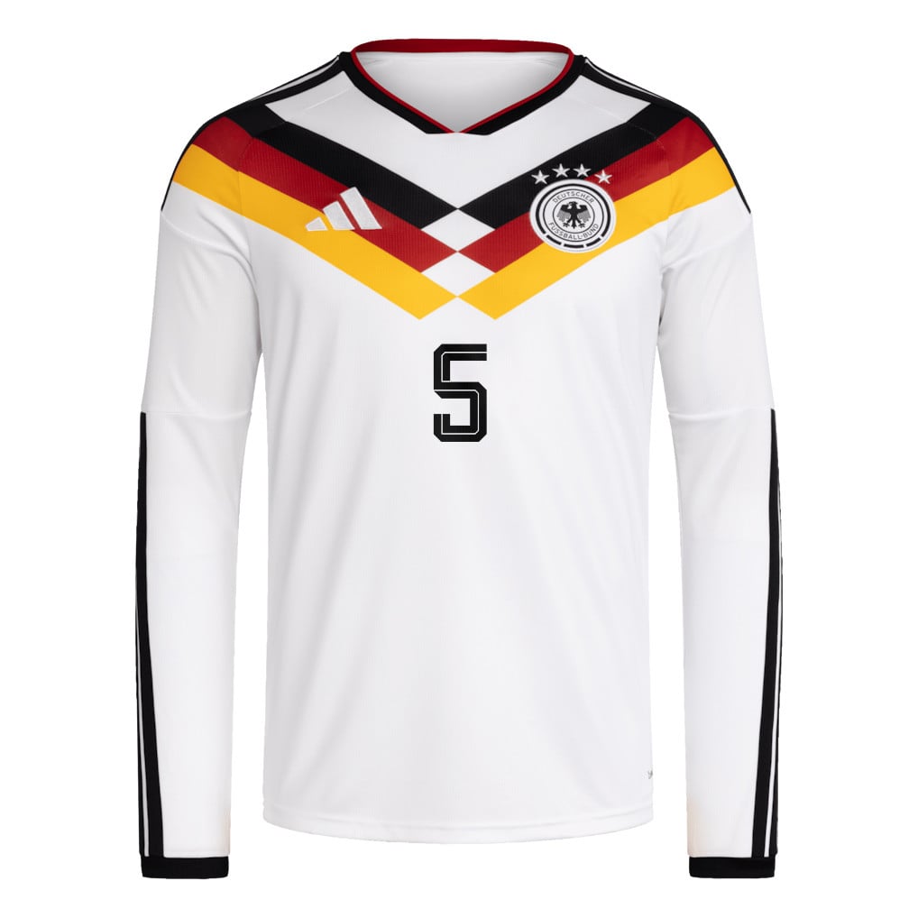 Aleksandar Pavlovic 5 Germany National Team 2026 Home Long Sleeve Jersey - White