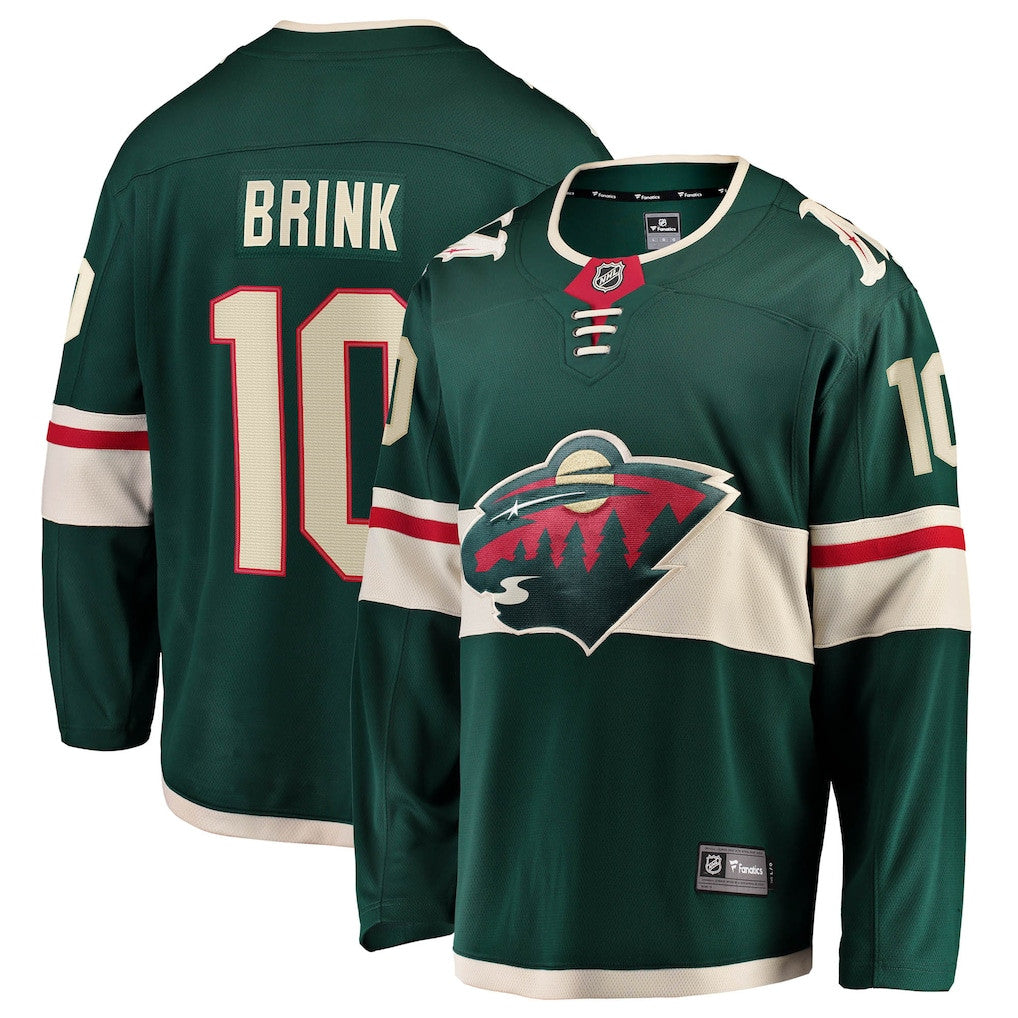 Bobby Brink 10 Minnesota Wild Home Breakaway Men Jersey - Green