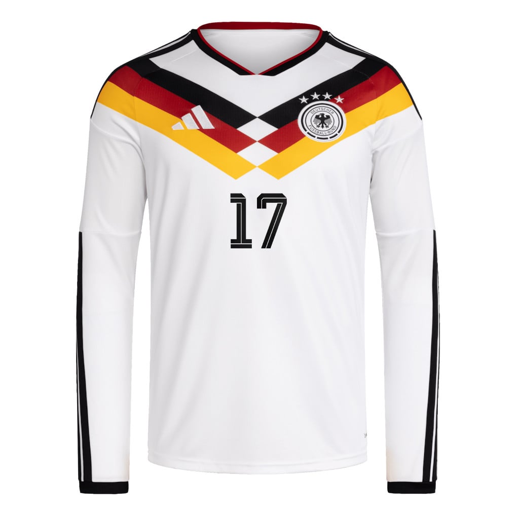 Florian Wirtz 17 Germany National Team 2026 Home Long Sleeve Jersey - White