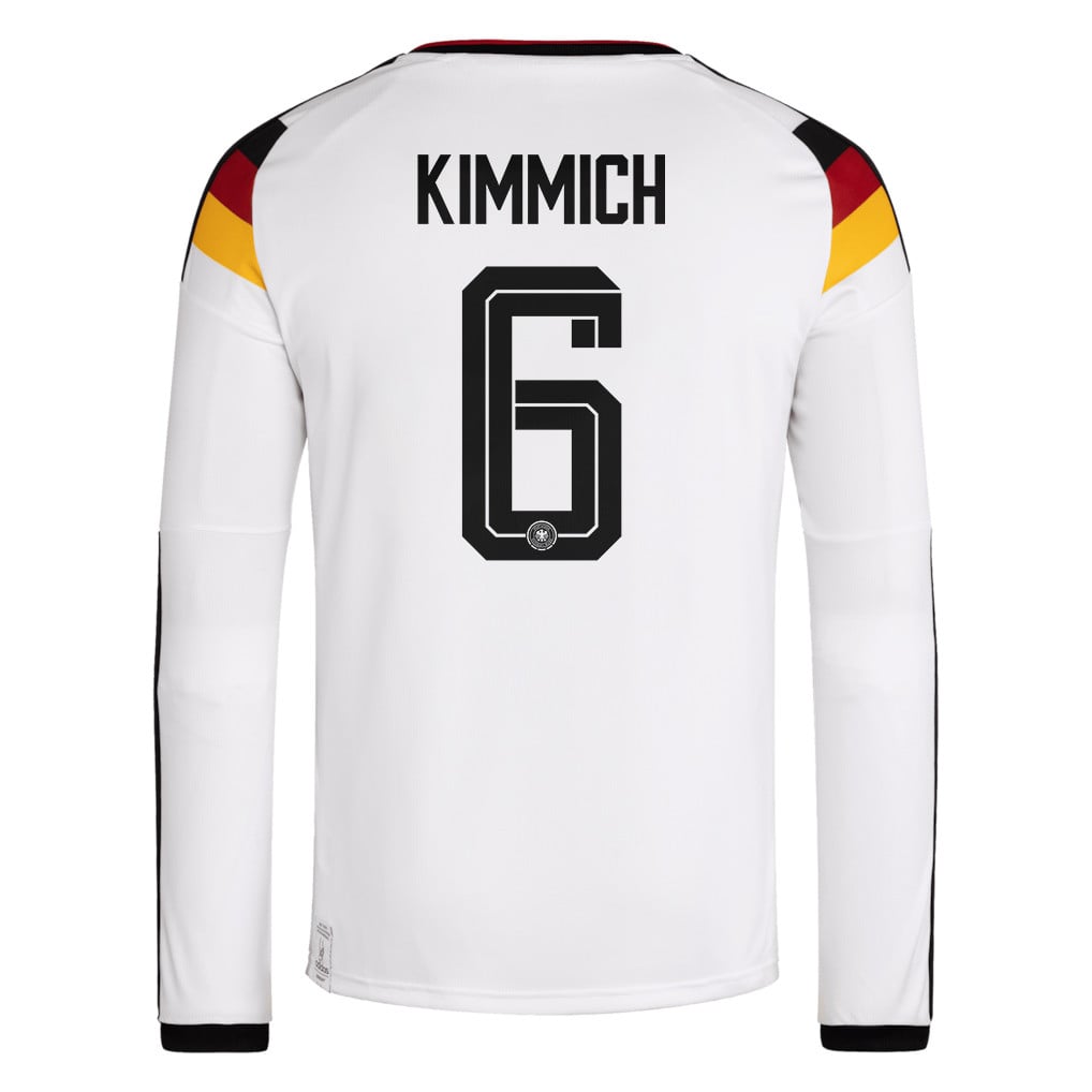 Joshua Kimmich 6 Germany National Team 2026 Home Long Sleeve Jersey - White