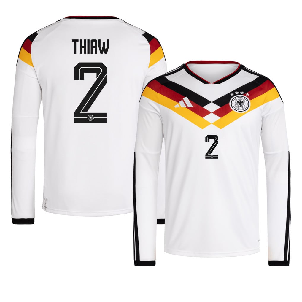 Malick Thiaw 2 Germany National Team 2026 Home Long Sleeve Jersey - White