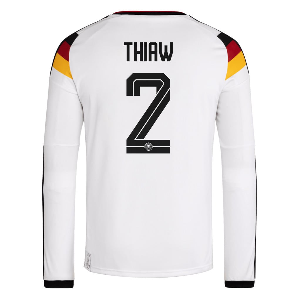 Malick Thiaw 2 Germany National Team 2026 Home Long Sleeve Jersey - White