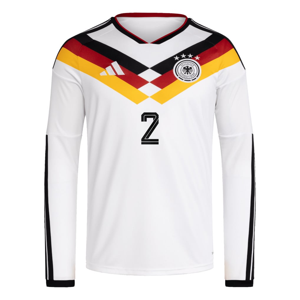 Malick Thiaw 2 Germany National Team 2026 Home Long Sleeve Jersey - White