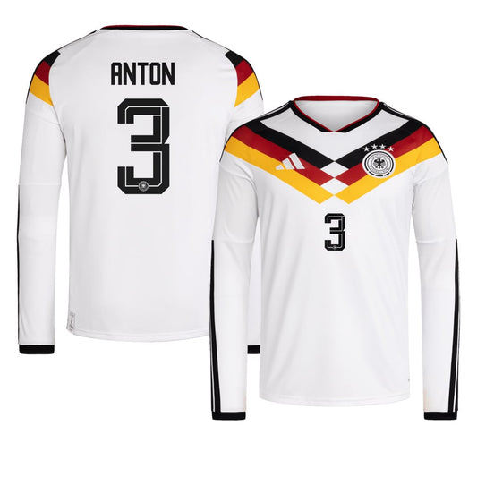 Waldemar Anton 3 Germany National Team 2026 Home Long Sleeve Jersey - White