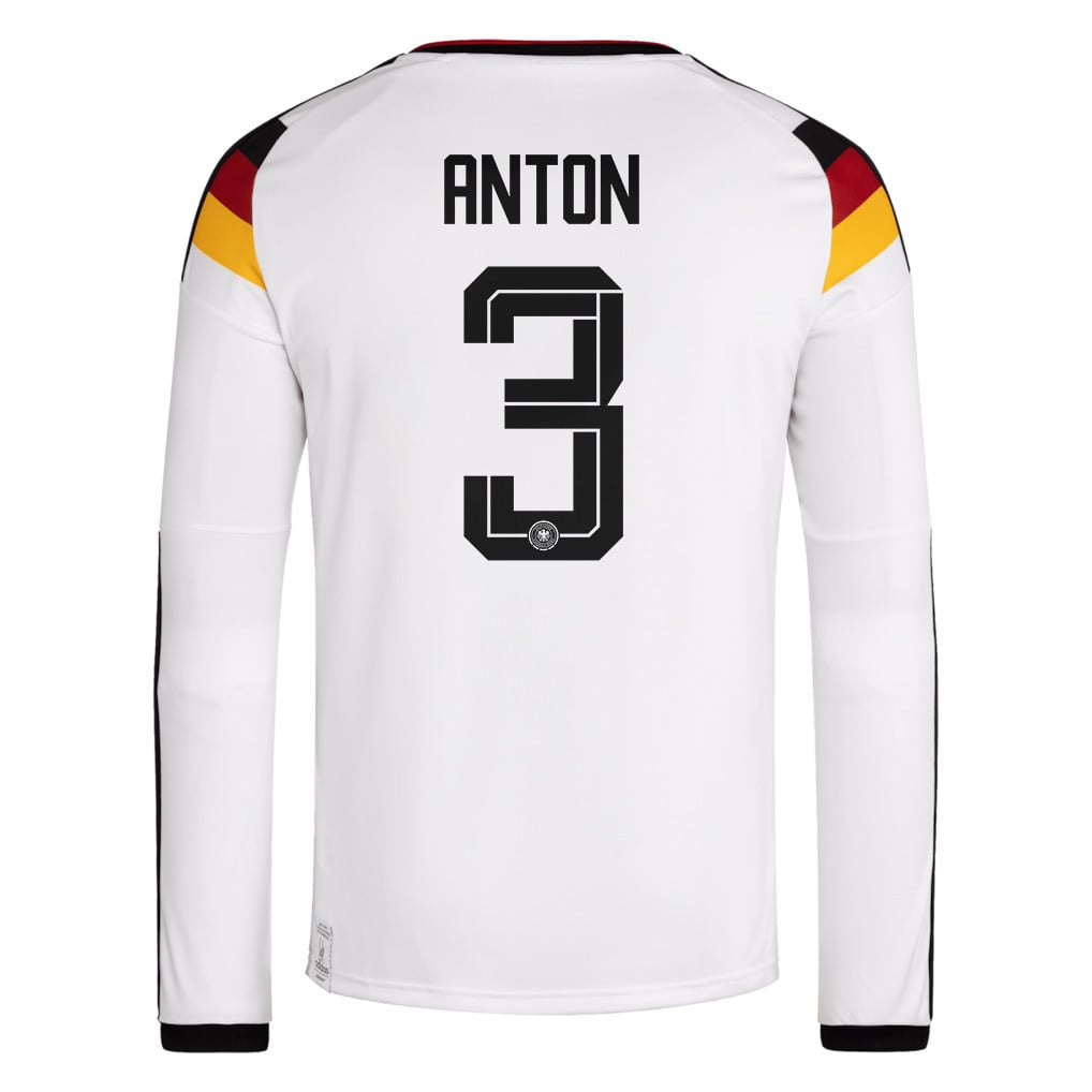 Waldemar Anton 3 Germany National Team 2026 Home Long Sleeve Jersey - White