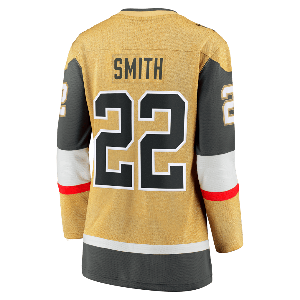 Cole Smith 22 Vegas Golden Knights Women's Home Breakaway Jersey - Gold