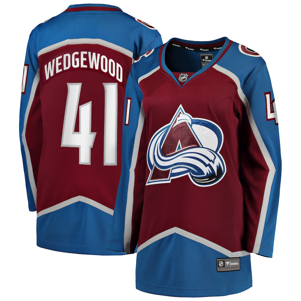 Scott Wedgewood 41 Colorado Avalanche Women's Home Breakaway Jersey - Burgundy