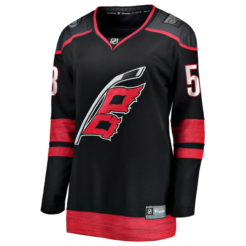 Jackson Blake 53 Carolina Hurricanes Women's Home Breakaway Jersey - Black