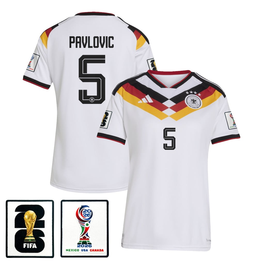 Aleksandar Pavlovic 5 Women's Germany National Team 2026 Home Jersey - White