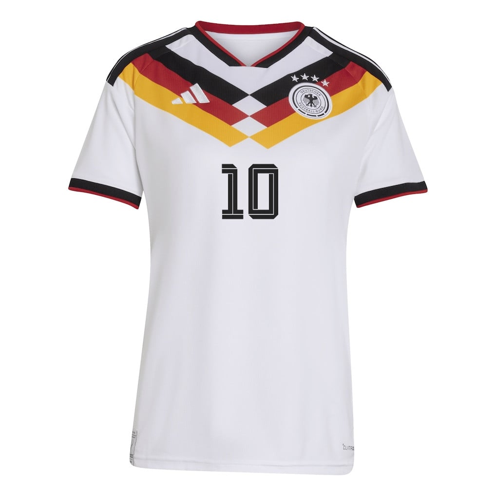 Jamal Musiala 10 Women's Germany National Team 2026 Home Jersey - White