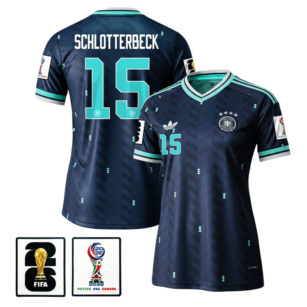 Nico Schlotterbeck 15 Women's Germany National Team 2026 Away Jersey - Navy
