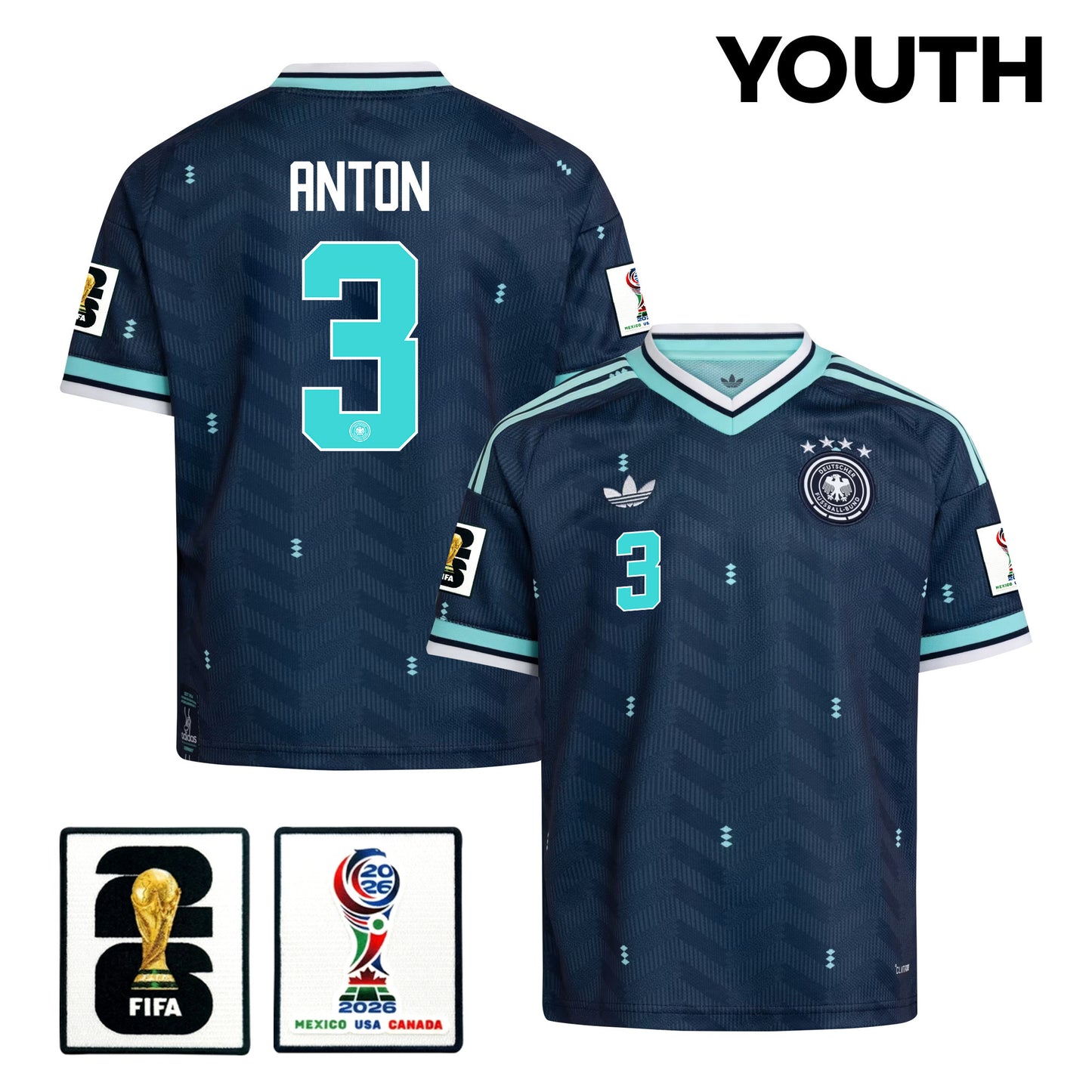 Waldemar Anton 3 Youth Germany National Team 2026 Away Jersey - Navy