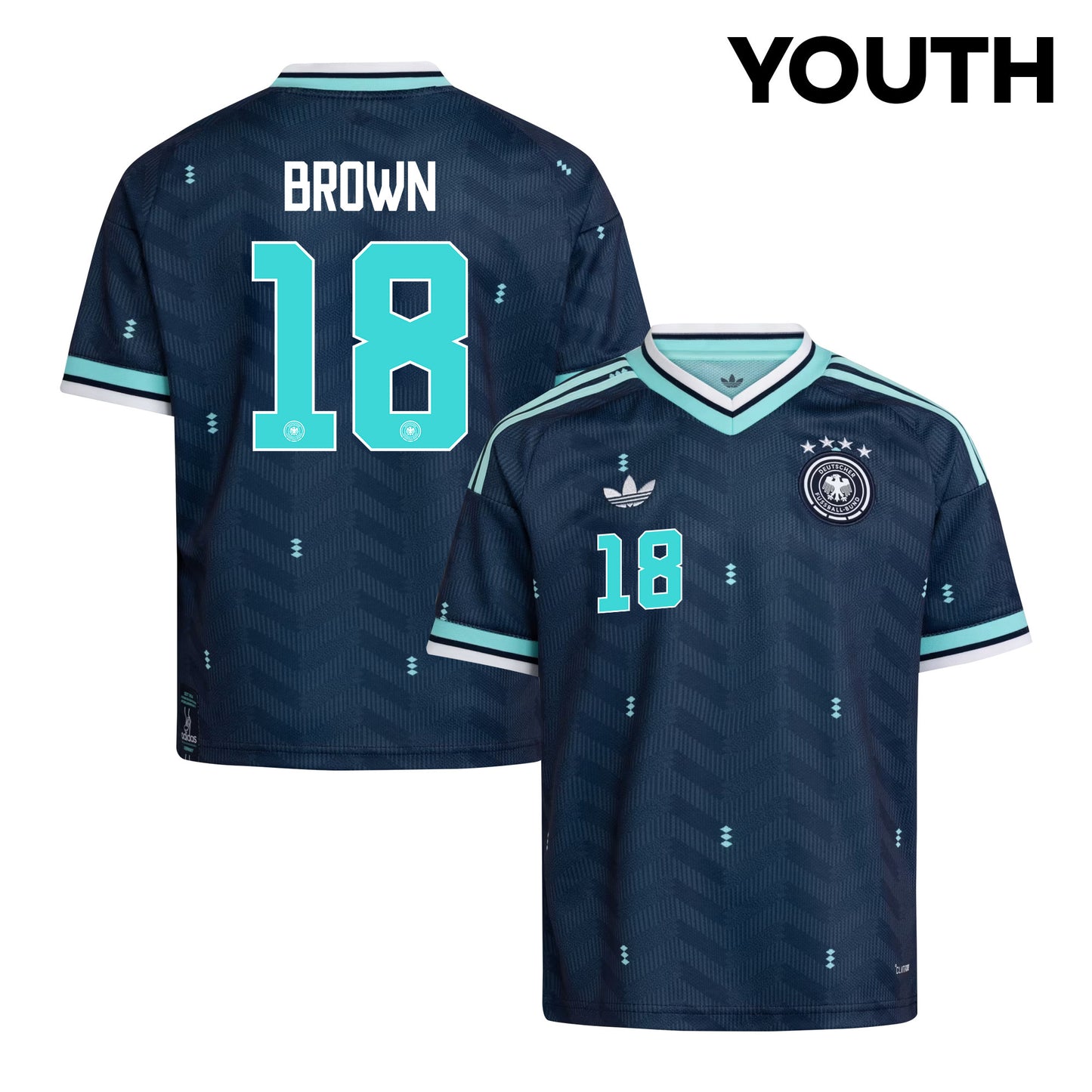 Nathaniel Brown 18 Youth Germany National Team 2026 Away Jersey - Navy