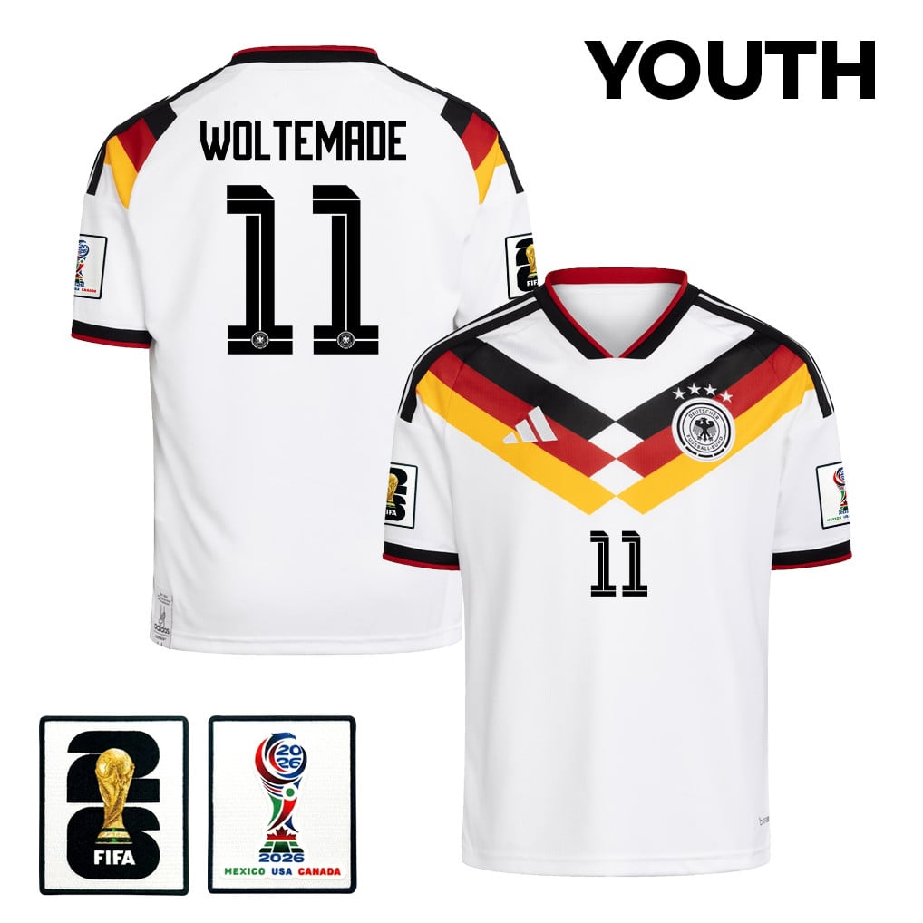 Nick Woltemade 11 Youth Germany National Team 2026 Home Jersey - White