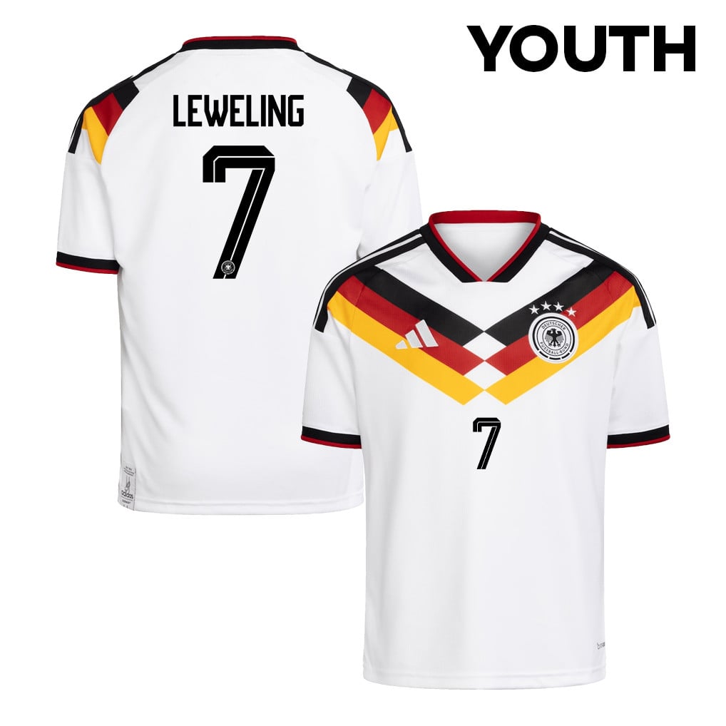 Jamie Leweling 7 Youth Germany National Team 2026 Home Jersey - White