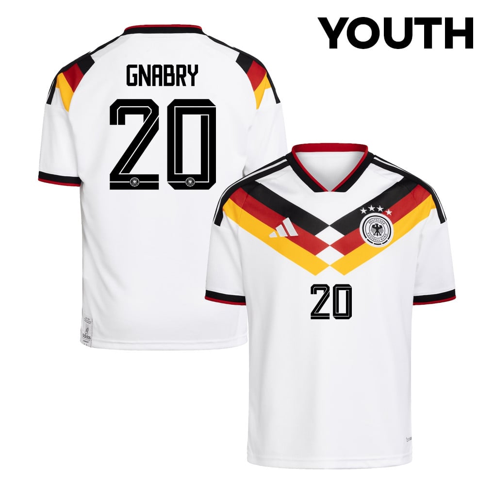 Serge Gnabry 20 Youth Germany National Team 2026 Home Jersey - White
