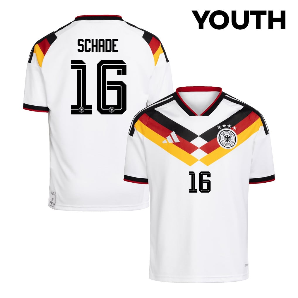 Kevin Schade 16 Youth Germany National Team 2026 Home Jersey - White