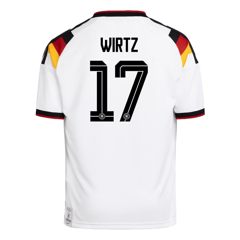 Florian Wirtz 17 Youth Germany National Team 2026 Home Jersey - White