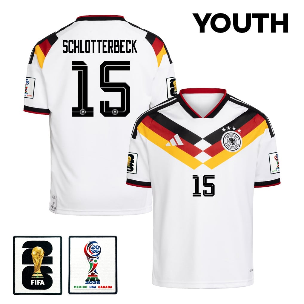 Nico Schlotterbeck 15 Youth Germany National Team 2026 Home Jersey - White