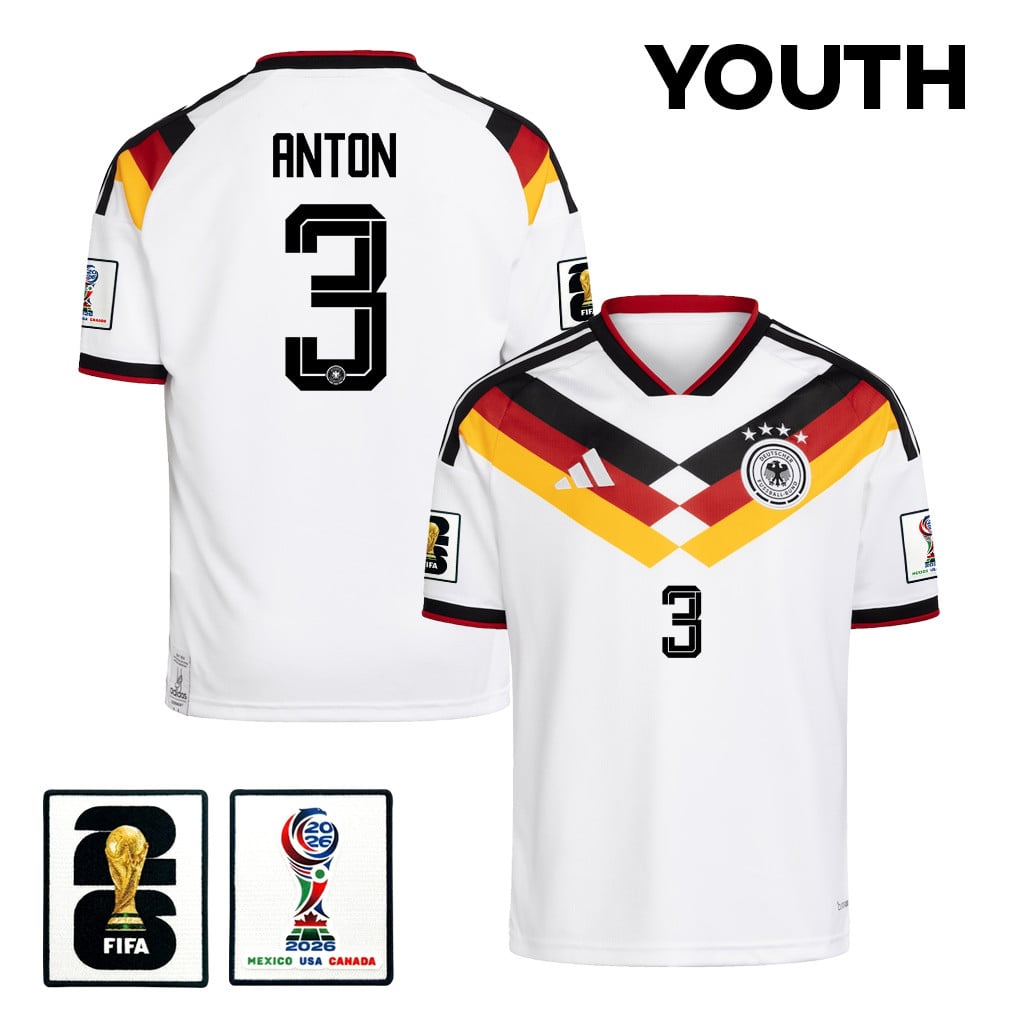 Waldemar Anton 3 Youth Germany National Team 2026 Home Jersey - White