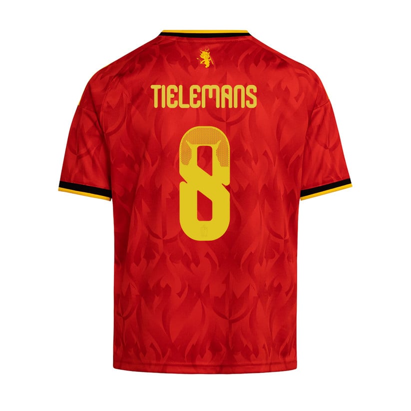 Youri Tielemans 8 Youth Belgium National Team 2026 Home Jersey - Red