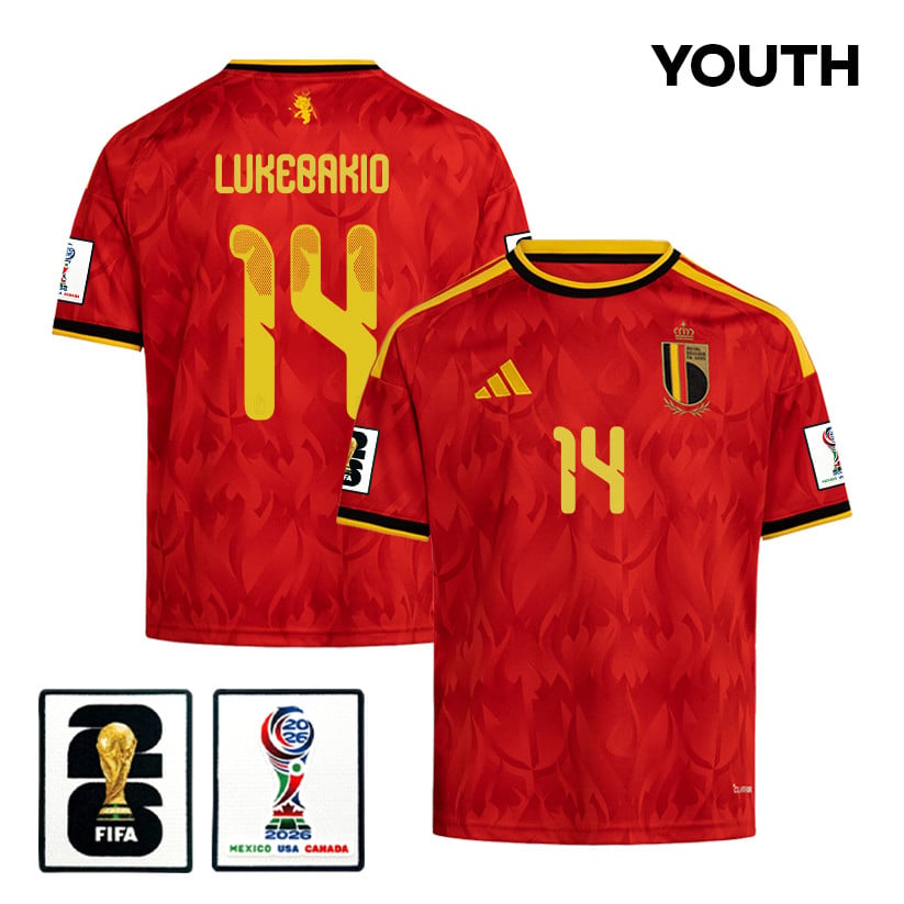 Dodi Lukebakio 14 Youth Belgium National Team 2026 Home Jersey - Red