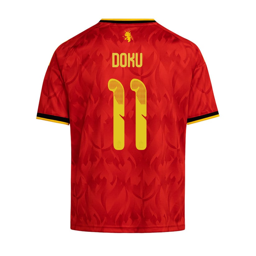 Jérémy Doku 11 Youth Belgium National Team 2026 Home Jersey - Red
