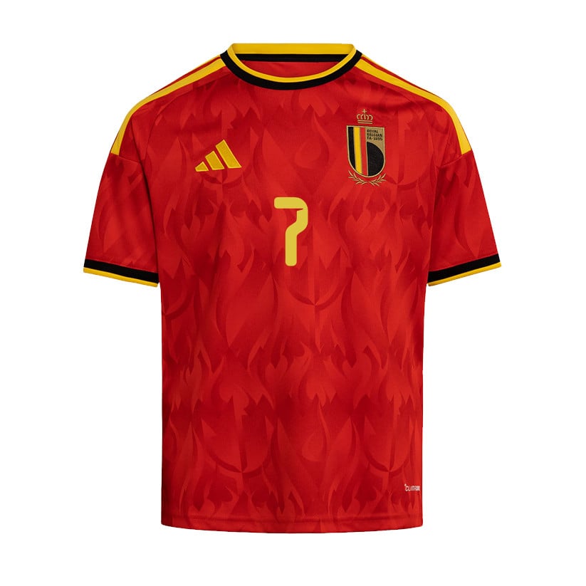 Diego Moreira 7 Youth Belgium National Team 2026 Home Jersey - Red