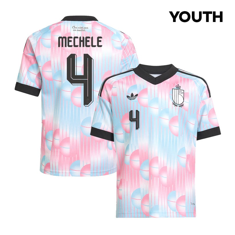 Brandon Mechele 4 Youth Belgium National Team 2026 Away Jersey - Light Blue