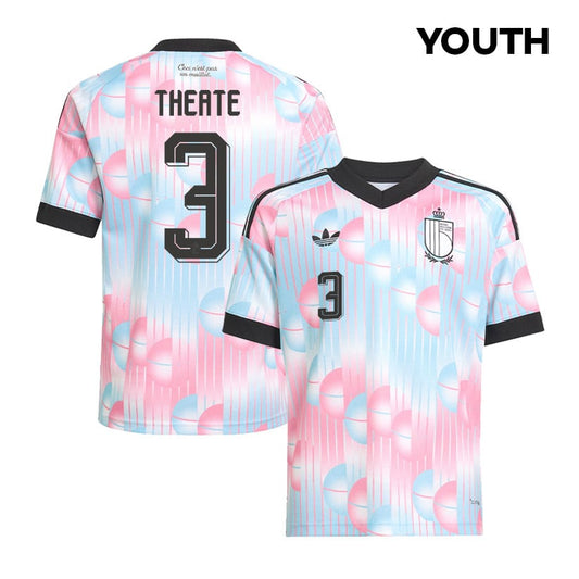 Arthur Theate 3 Youth Belgium National Team 2026 Away Jersey - Light Blue