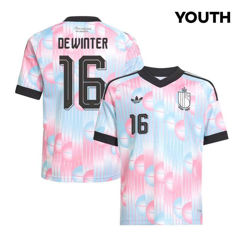 Koni De Winter 16 Youth Belgium National Team 2026 Away Jersey - Light Blue