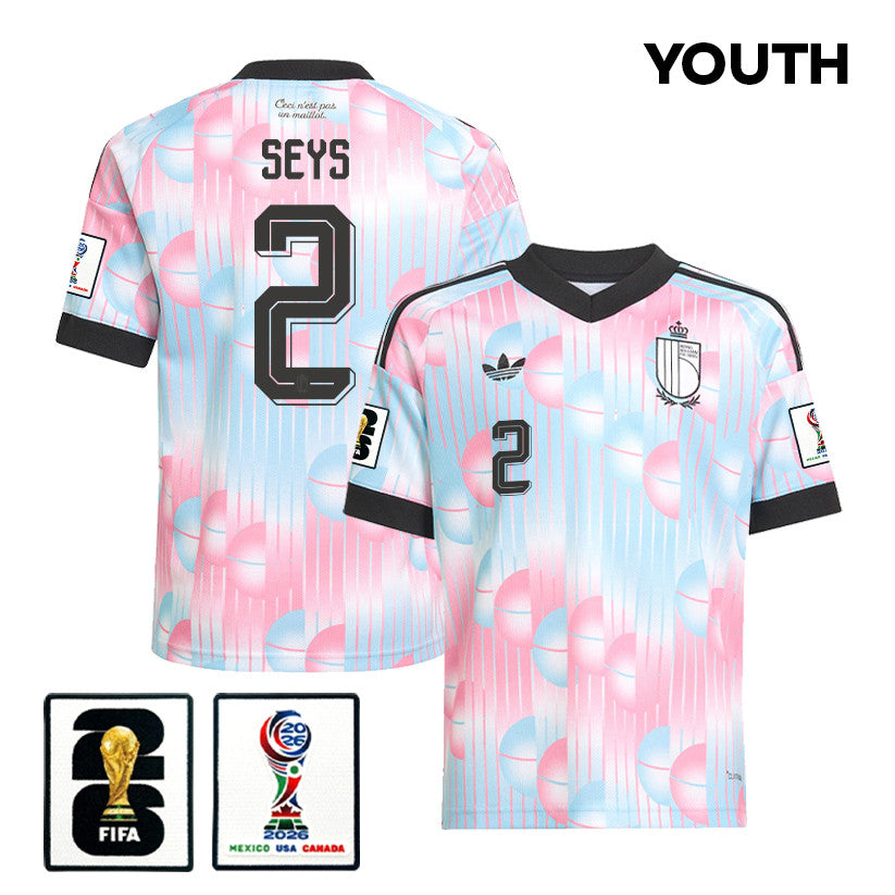 Joaquin Seys 2 Youth Belgium National Team 2026 Away Jersey - Light Blue