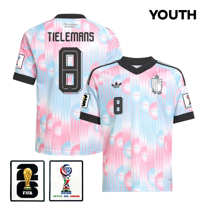 Youri Tielemans 8 Youth Belgium National Team 2026 Away Jersey - Light Blue