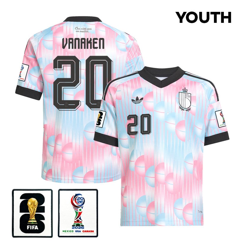 Hans Vanaken 20 Youth Belgium National Team 2026 Away Jersey - Light Blue