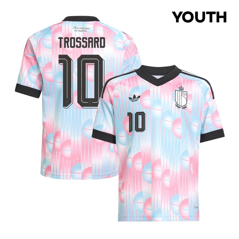 Leandro Trossard 10 Youth Belgium National Team 2026 Away Jersey - Light Blue