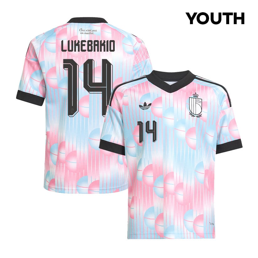 Dodi Lukebakio 14 Youth Belgium National Team 2026 Away Jersey - Light Blue