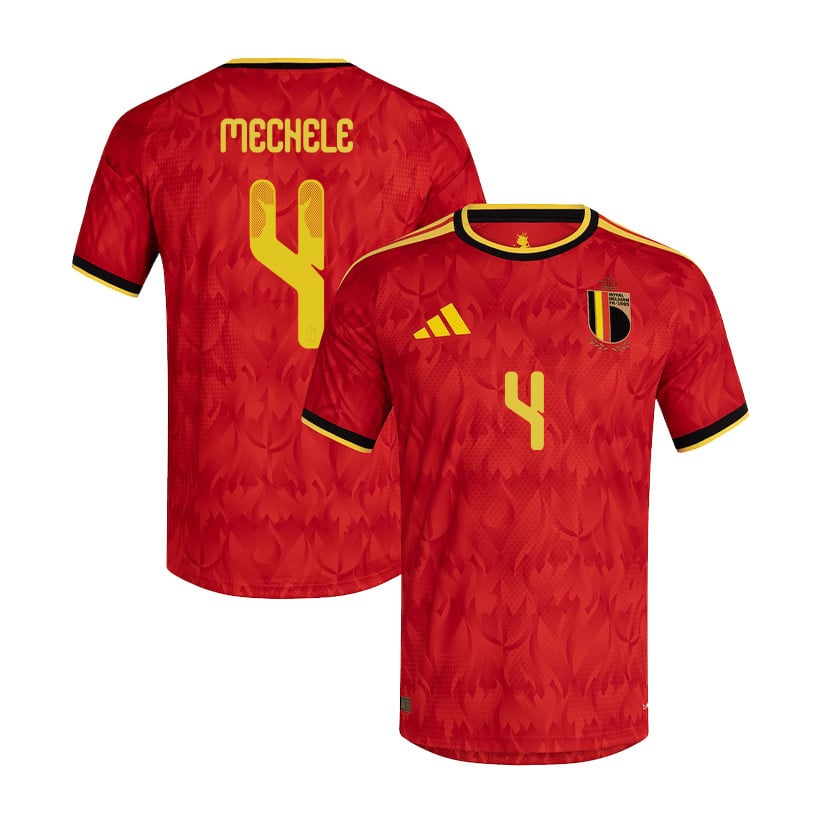 Brandon Mechele 4 Belgium National Team 2026 Home Jersey - Red, Men