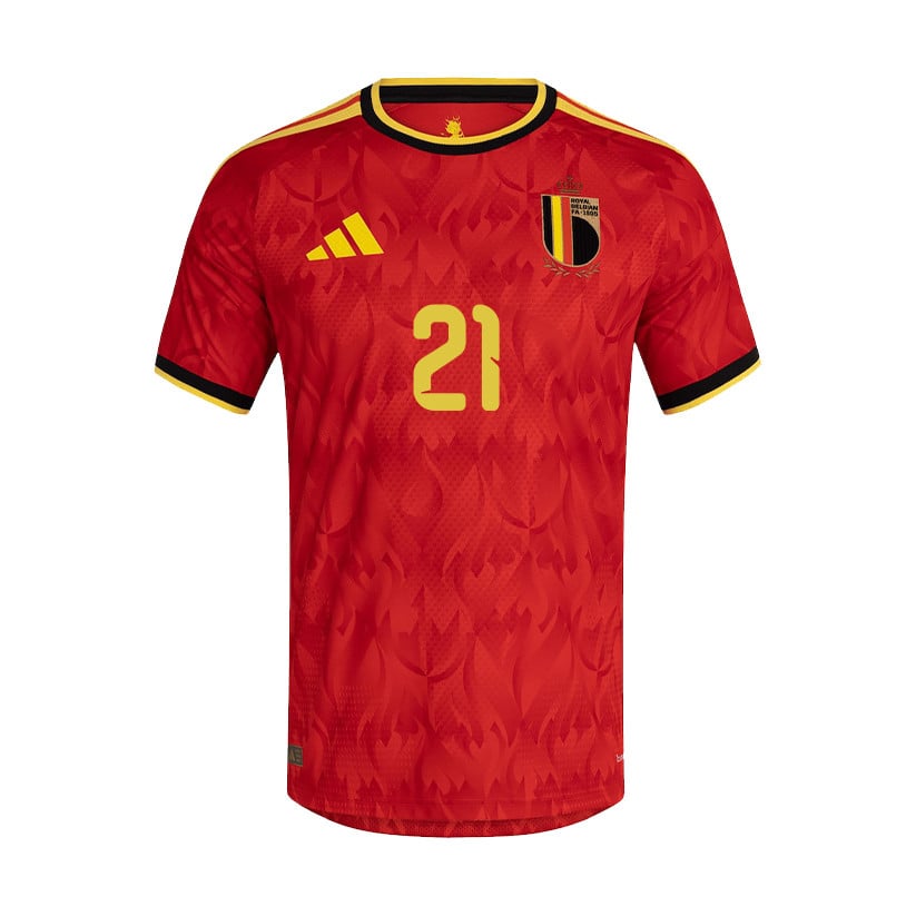 Timothy Castagne 21 Belgium National Team 2026 Home Jersey - Red, Men