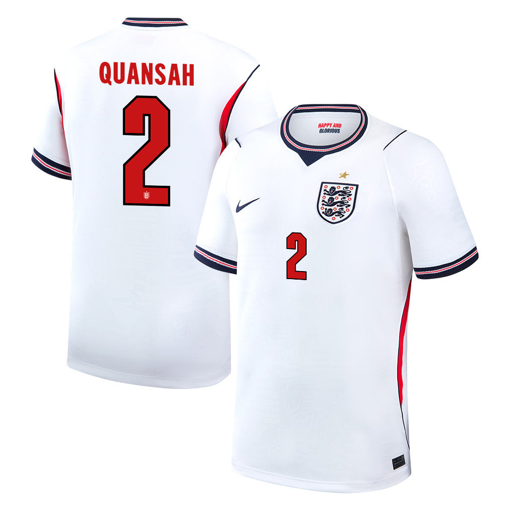 Jarell Quansah 2 England National Team 2026 Home Jersey - White, Men