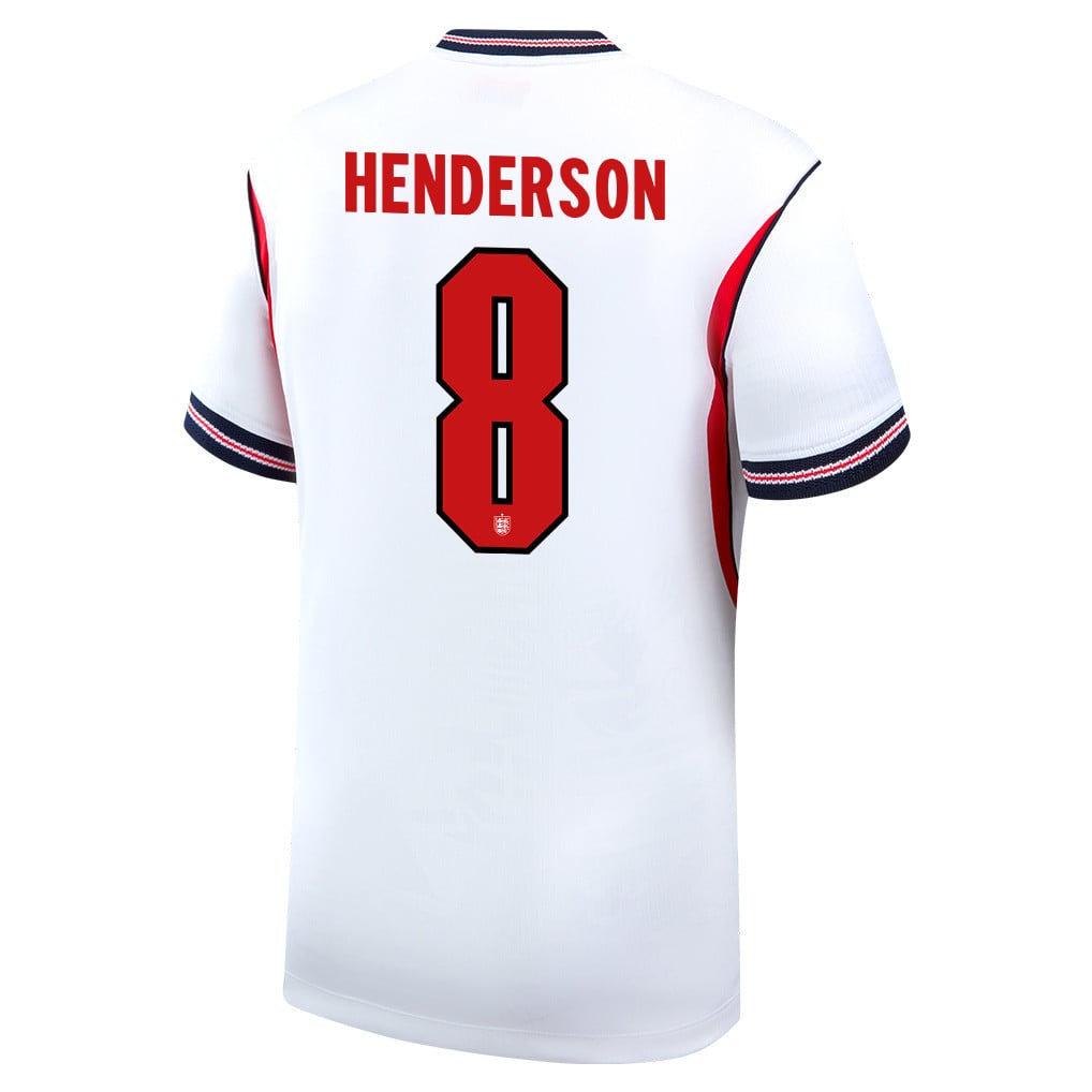 Jordan Henderson 8 England National Team 2026 Home Jersey - White, Men