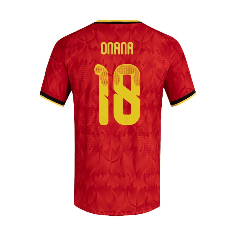 Amadou Onana 18 Belgium National Team 2026 Home Jersey - Red, Men