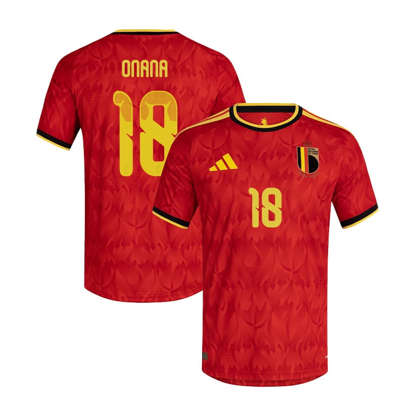 Amadou Onana 18 Belgium National Team 2026 Home Jersey - Red, Men