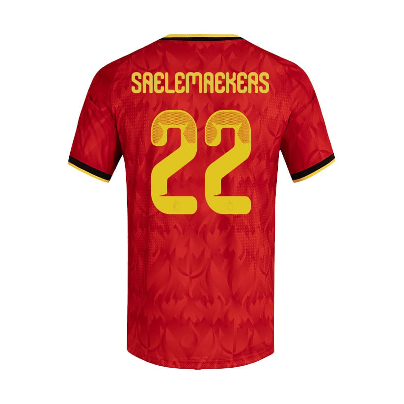 Alexis Saelemaekers 22 Belgium National Team 2026 Home Jersey - Red, Men
