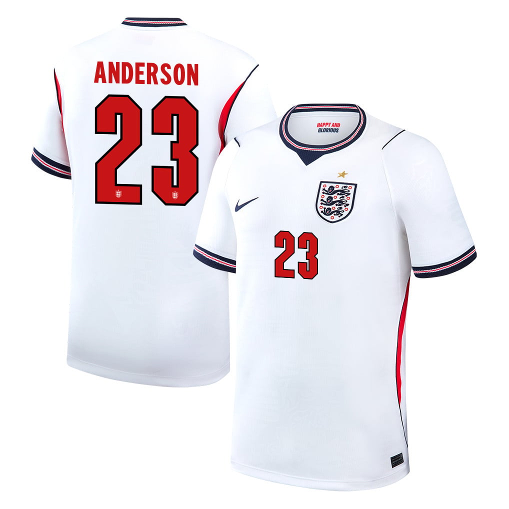 Elliot Anderson 23 England National Team 2026 Home Jersey - White, Men