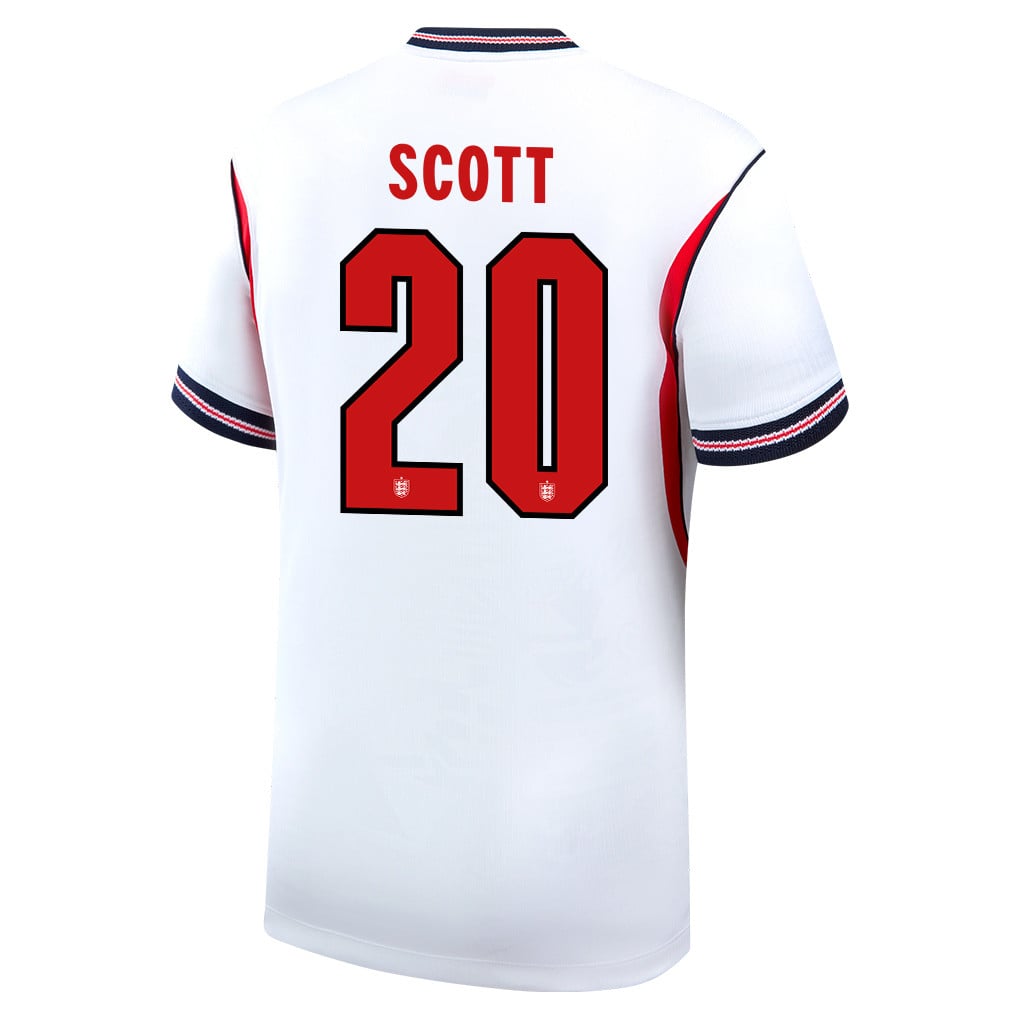 Alex Scott 20 England National Team 2026 x World Cup Patch Home Jersey - White, Men