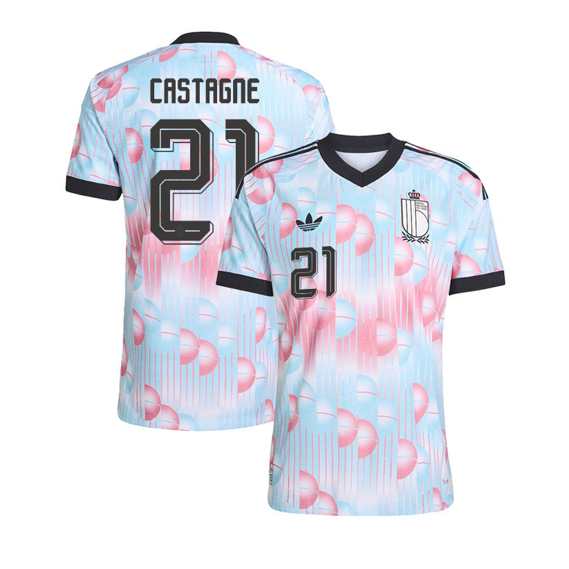 Timothy Castagne 21 Belgium National Team 2026 Away Jersey - Light Blue, Men