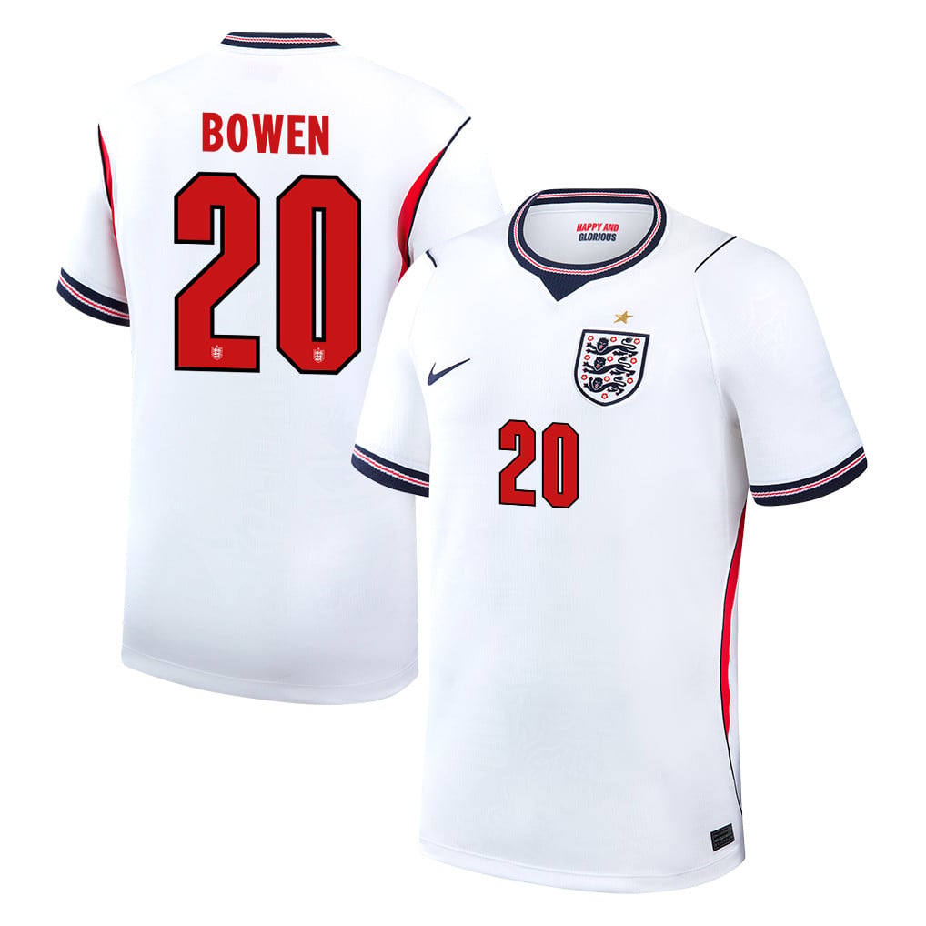 Jarrod Bowen 20 England National Team 2026 Home Jersey - White, Men